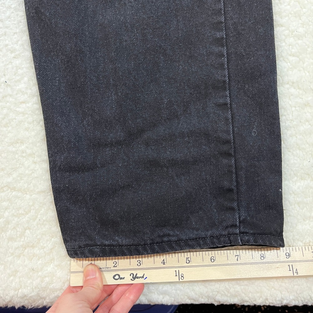 Wrangler Jeans Mens 46 Black Hero Authentic Relaxed Fit Straight Leg Denim - Picture 3 of 9